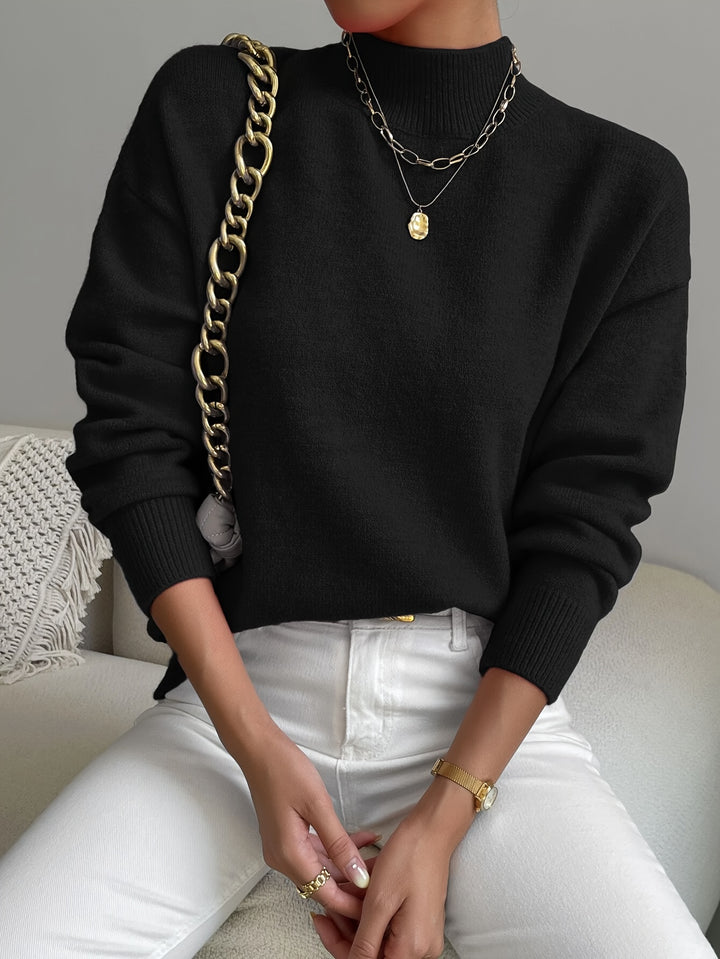 Simone | Relaxed Mock Neck Jumper