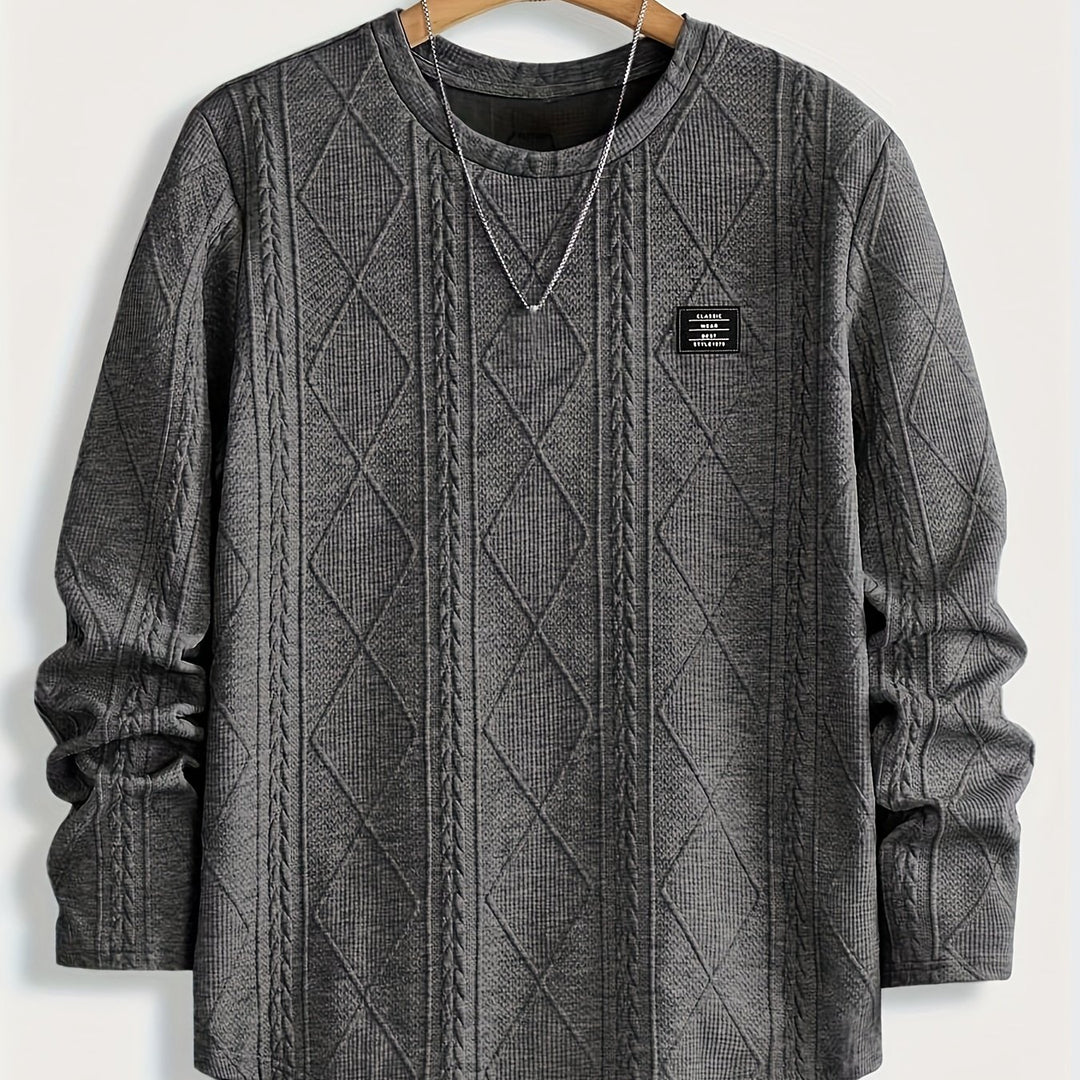 Clifford | Textured Knit-Look Long Sleeve Top