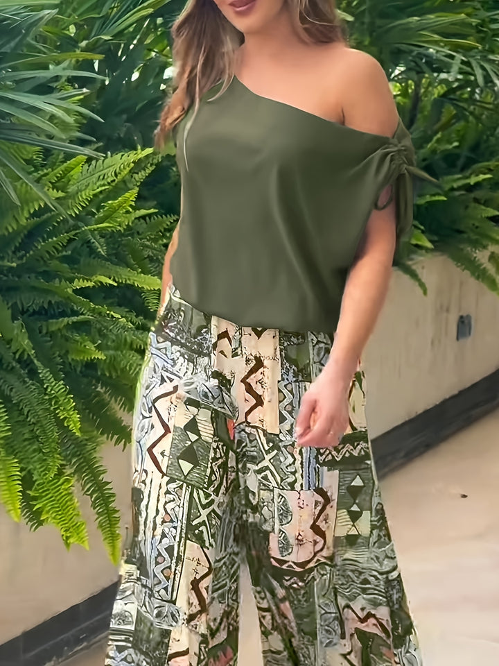 Corinna | Elegant Wide-Leg Two-Piece Set