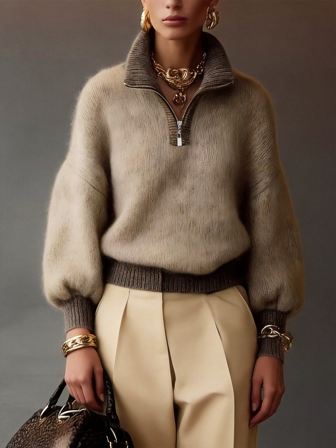 Sylvie | Relaxed Half-Zip Sweater