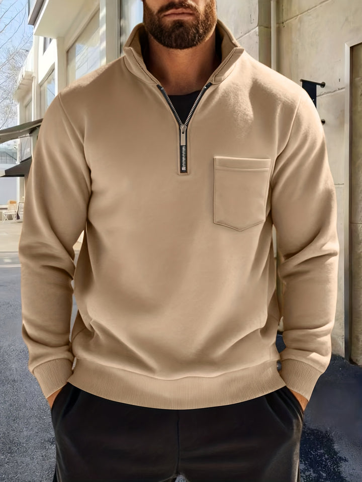 Trevor | Half-Zip Stand Collar Pullover