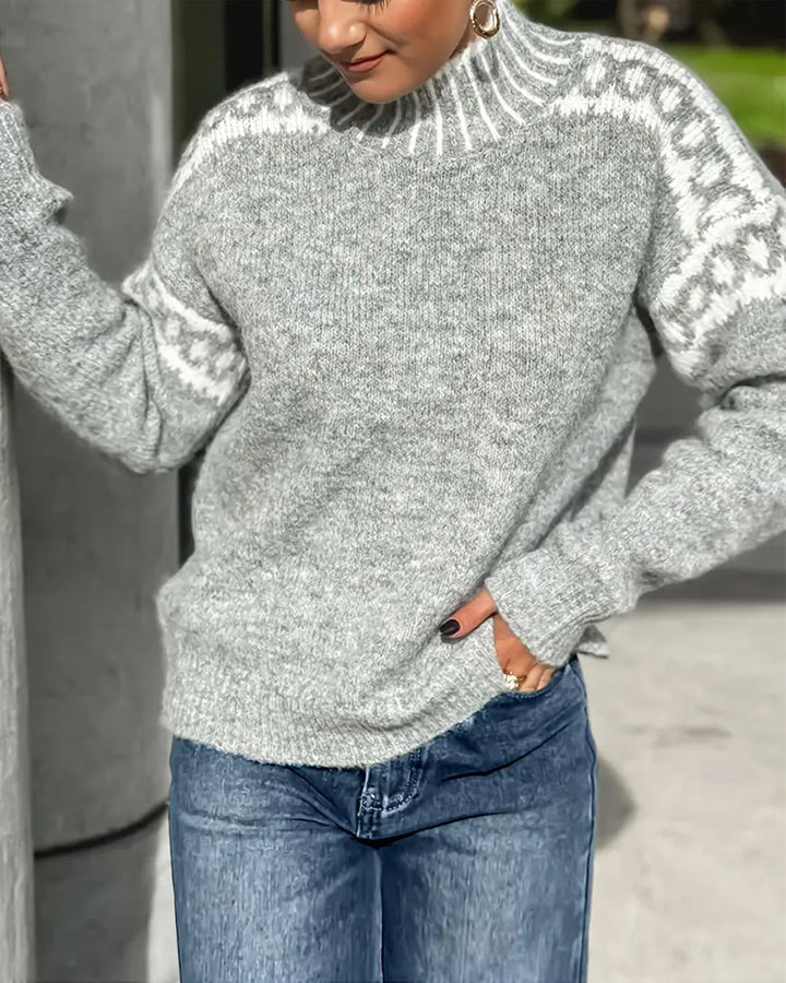 Heidi | Cosy Patterned Knit Jumper