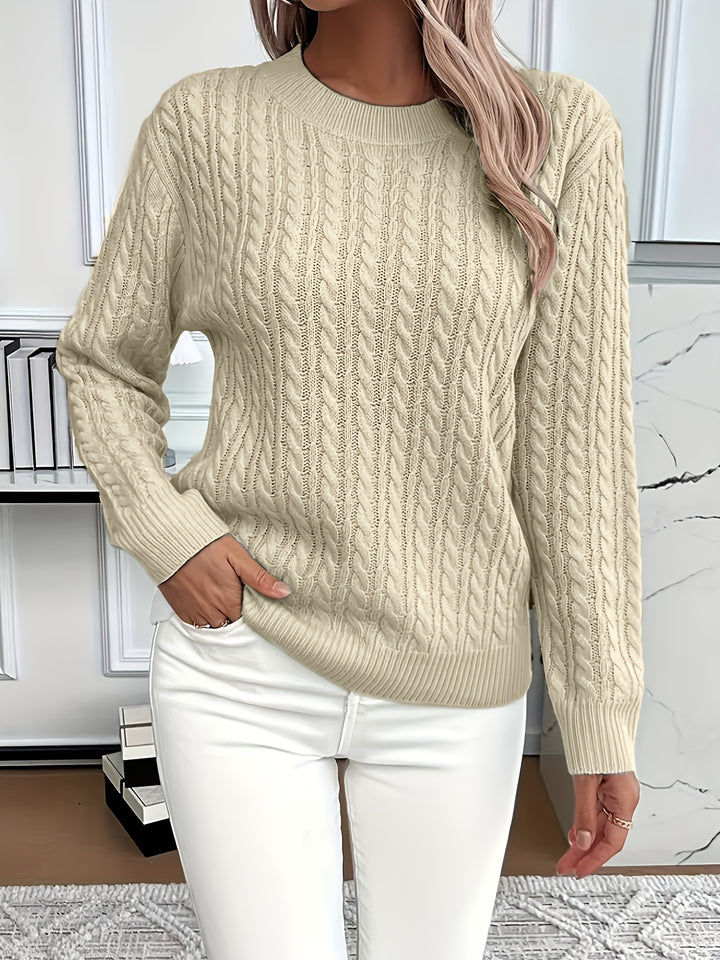 Lorelei | Cable-Knit Round Neck Sweater