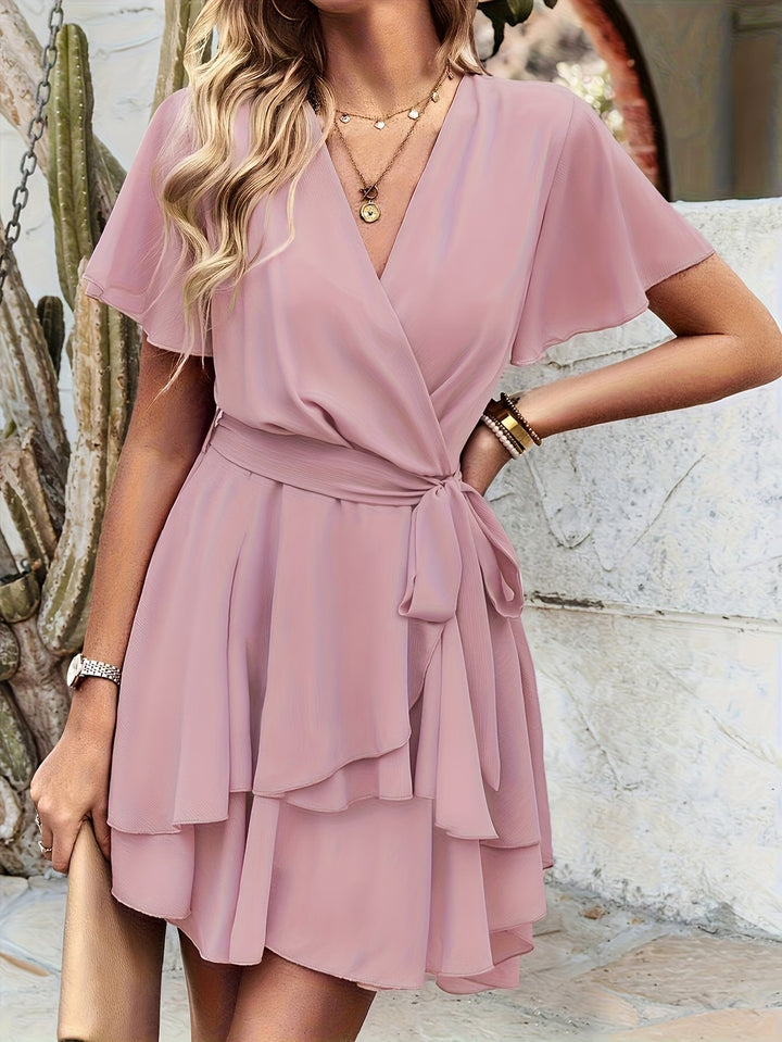 Soraya | Stylish Flowy Short Sleeve Dress