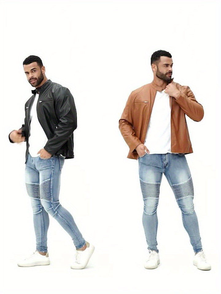 Wallace | Stand-Collar Moto Jacket