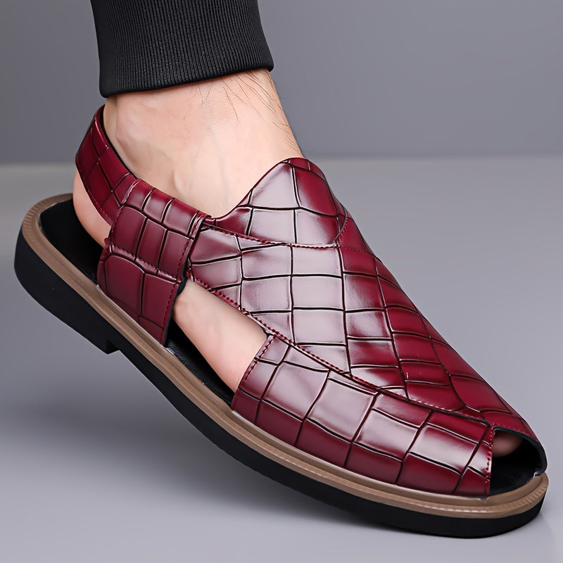 Nathaniel | Woven-Effect Slip-On Sandals