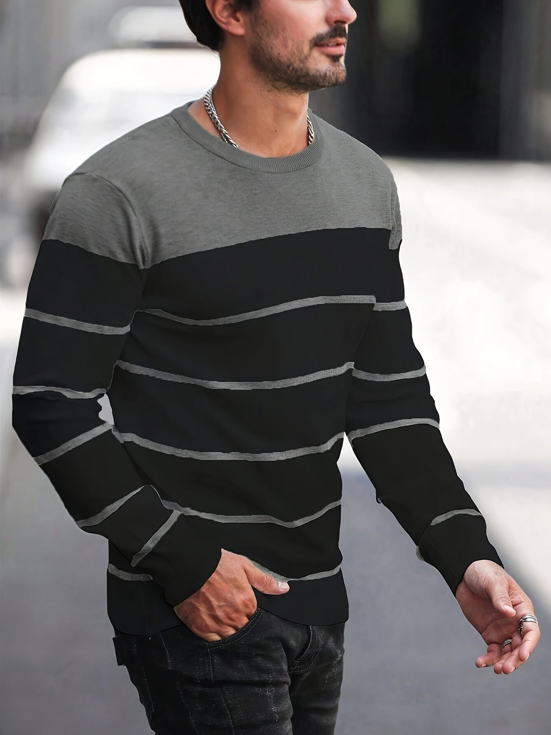 Rory | Colour-Block Striped Pullover