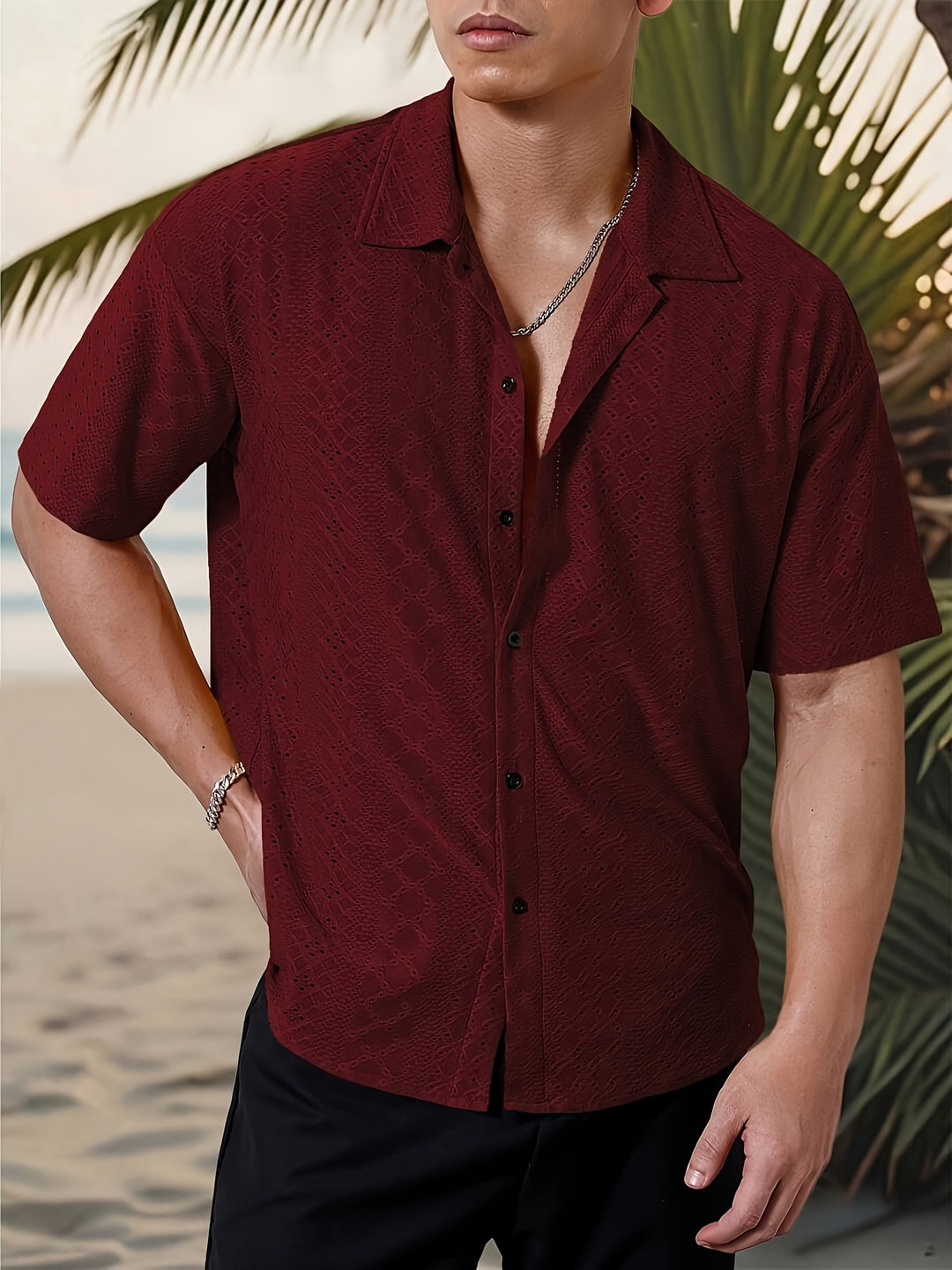 Rhett | Textured Short-Sleeve Casual Shirt