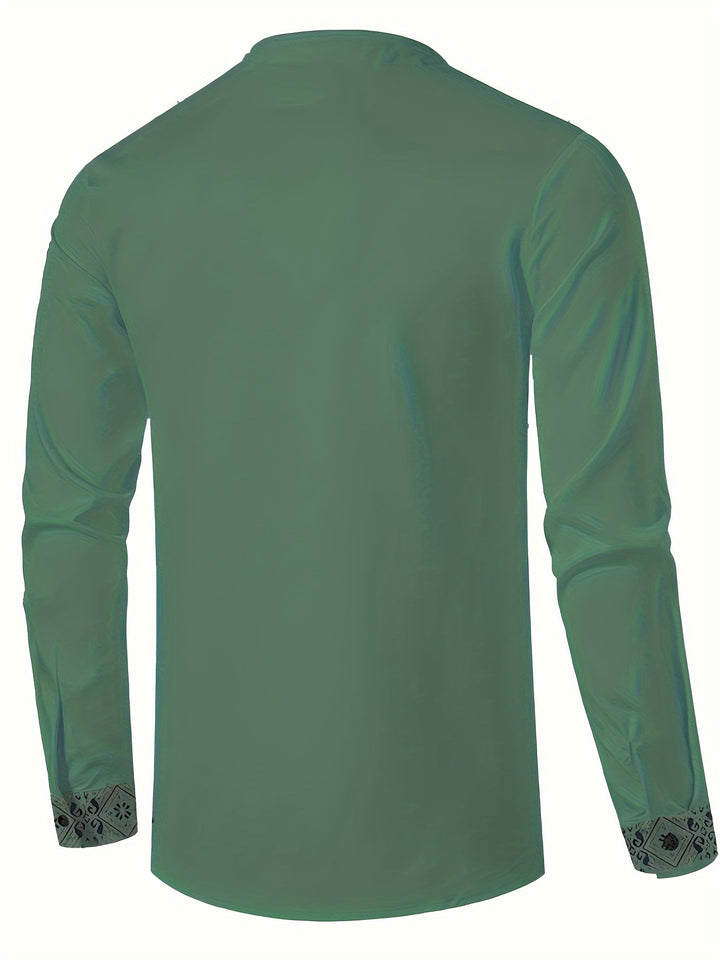 Dorian | Patterned Stand-Collar Shirt