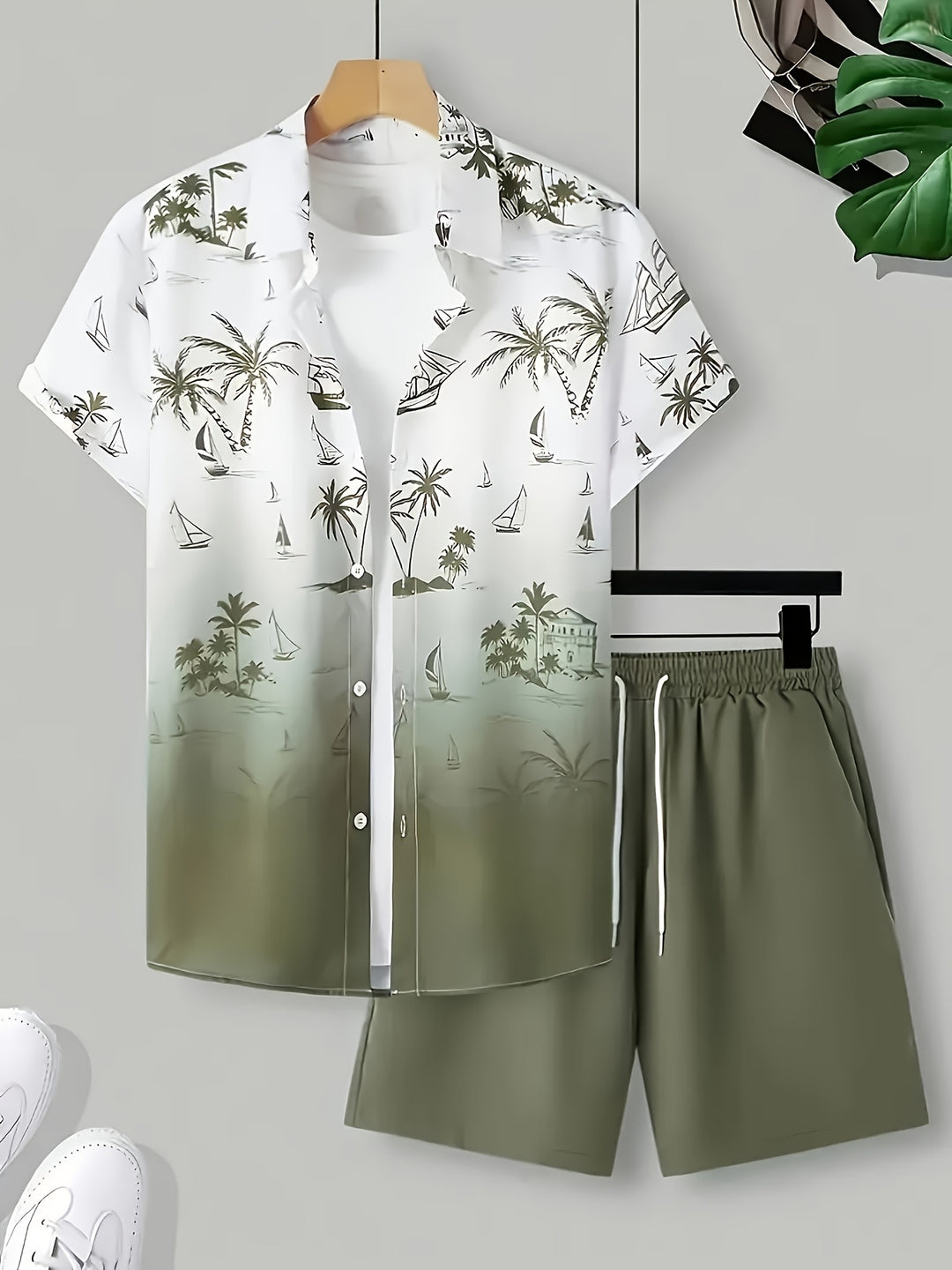 Grayson | Coastal Print Shirt & Shorts Set