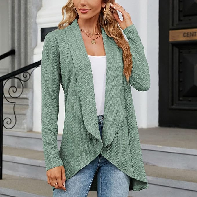 Rosalie | Draped Open-Front Cardigan