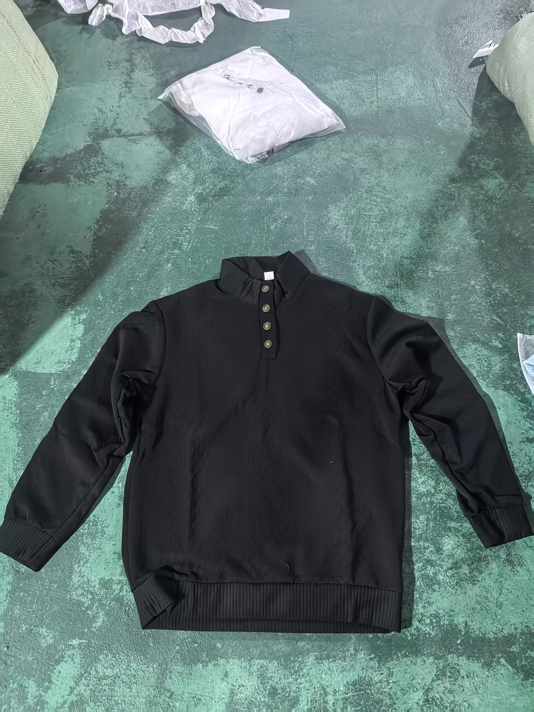 Gabriel | Textured Stand-Collar Jumper