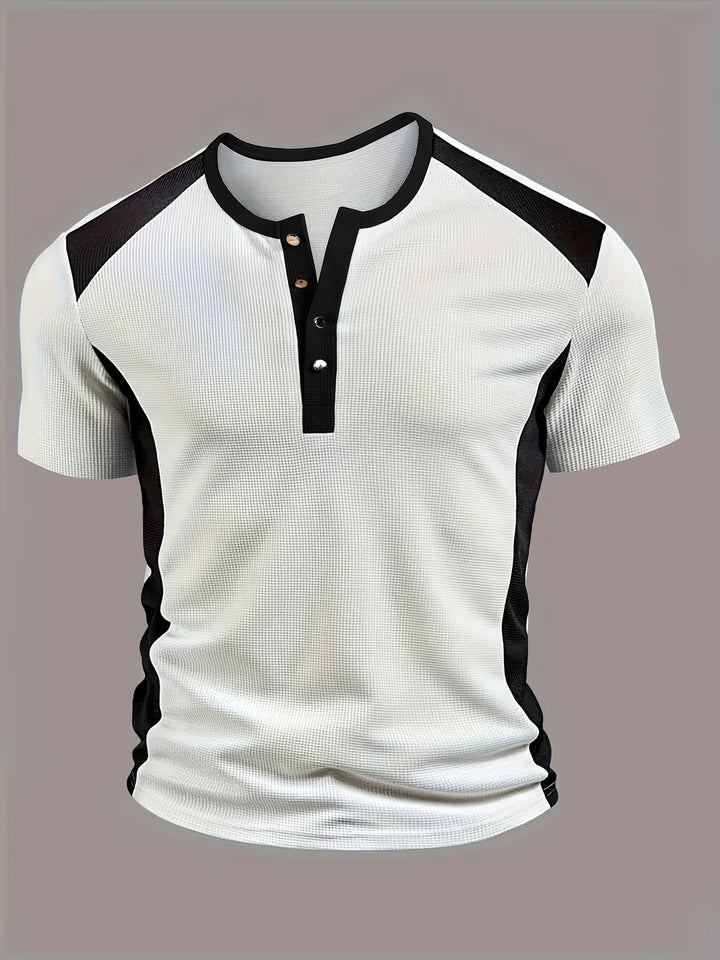 Bradford | Textured Contrast Henley