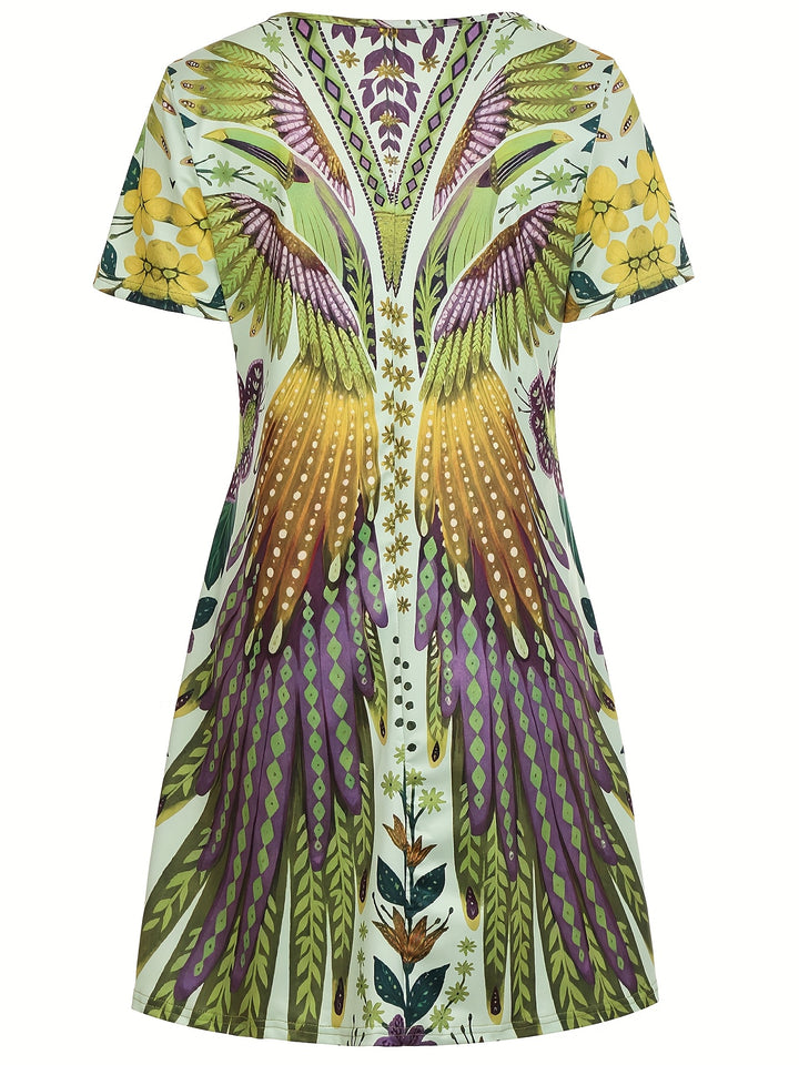 Willa | Bohemian Print A-Line Dress