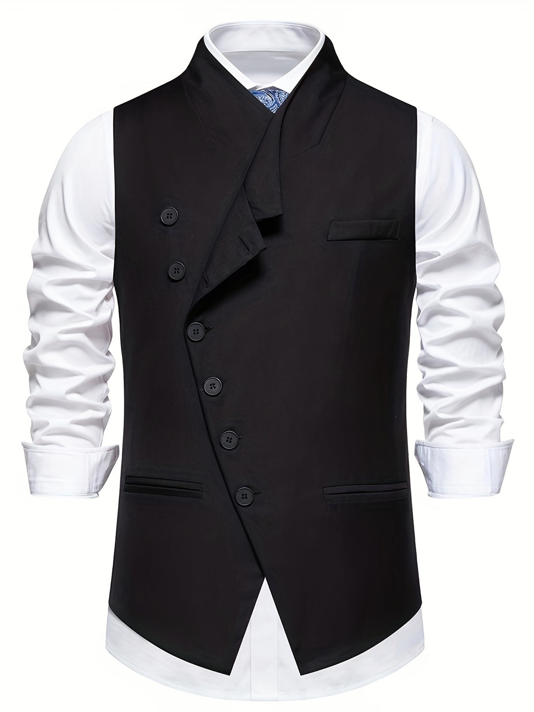 Wallace | Slant-Button Tailored Waistcoat