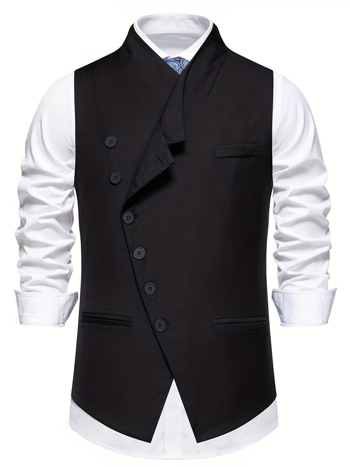 Wallace | Slant-Button Tailored Waistcoat