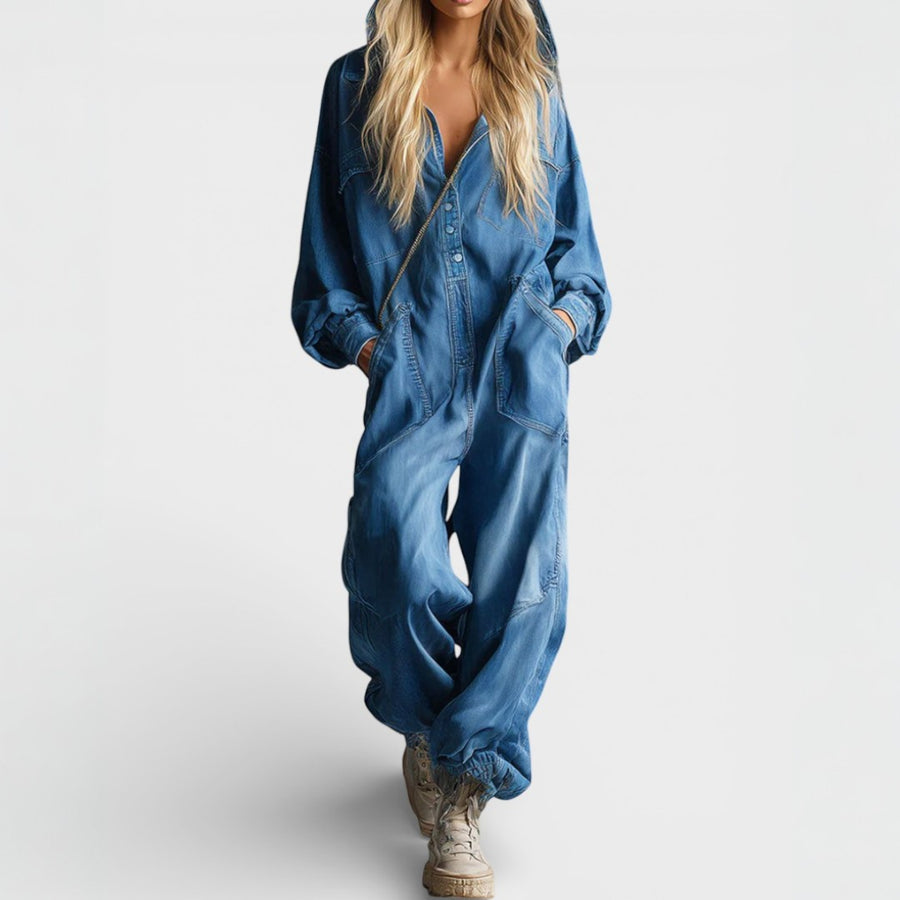 Alice | Long-Sleeve Hoodie Jumpsuit