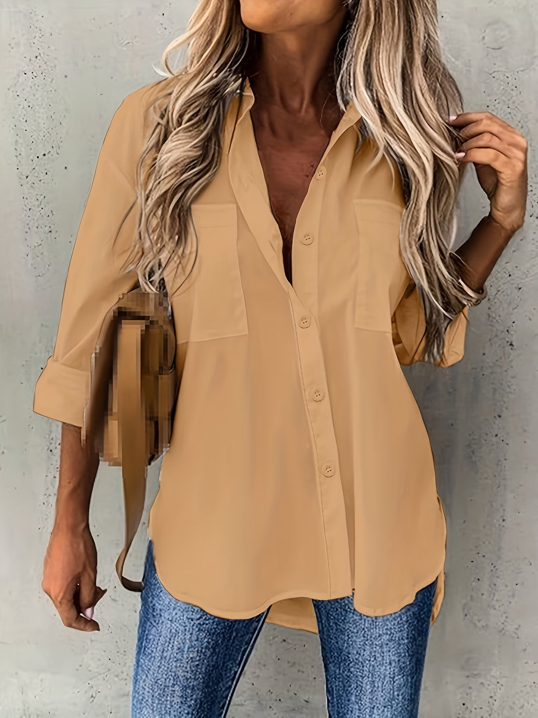Fia | Button-Up Long Sleeve Shirt