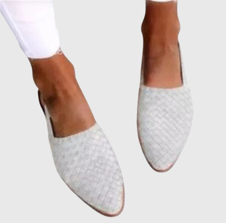 Mariya | Stylish Woven Slip-On Flats