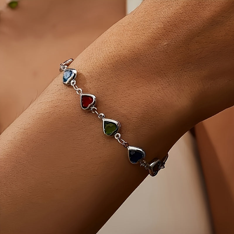 Rosetta | Heart-Link Charm Bracelet