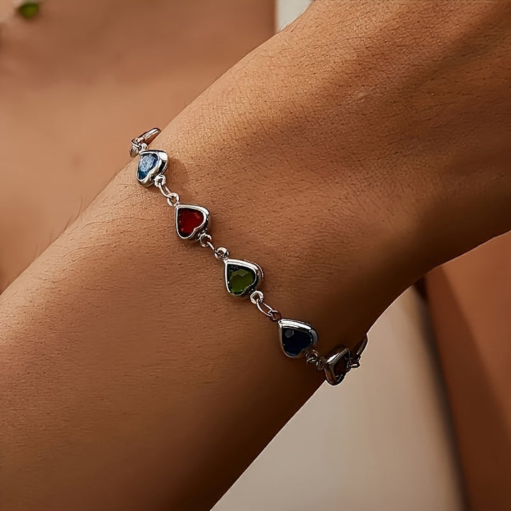 Rosetta | Heart-Link Charm Bracelet