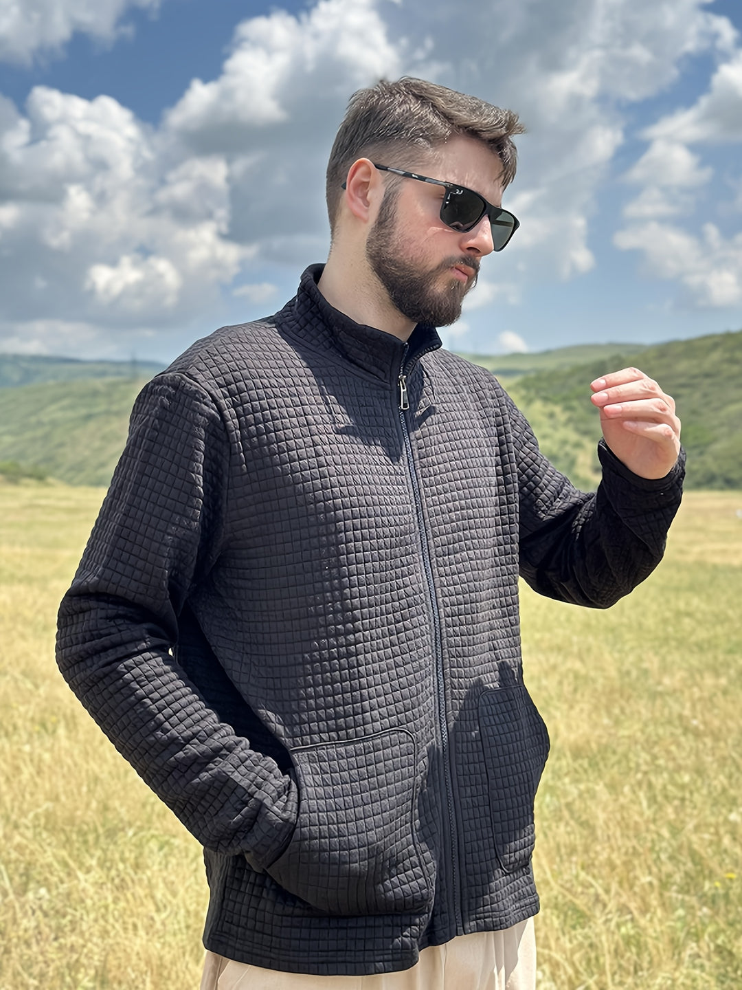 Tobias | Textured Zip-Up Jacket