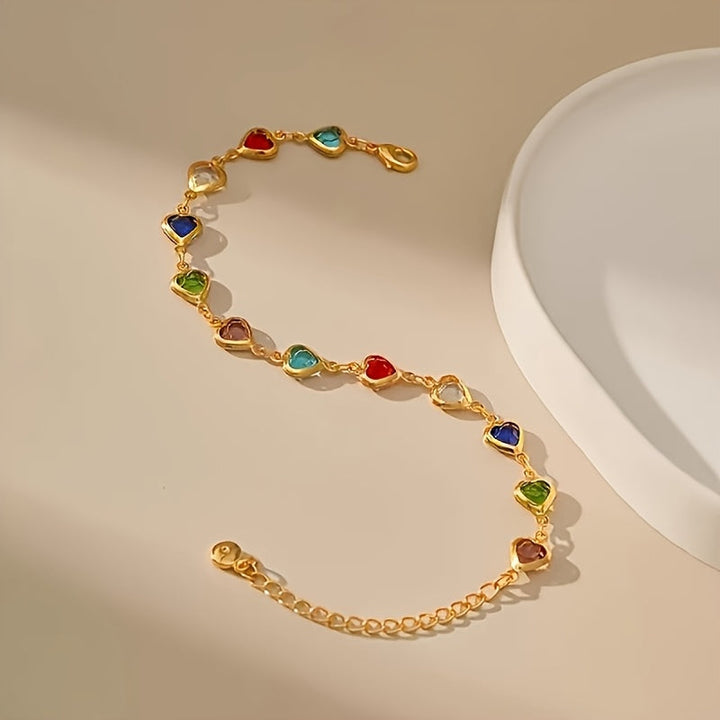 Rosetta | Heart-Link Charm Bracelet