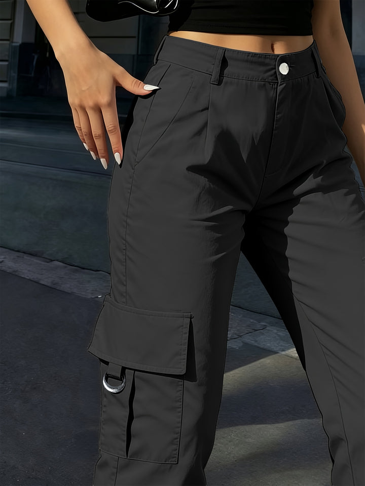 Sadie | High-Waisted Wide-Leg Cargo Trousers