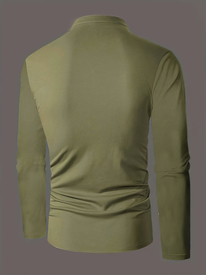 Reginald | Refined Long-Sleeve Henley Shirt