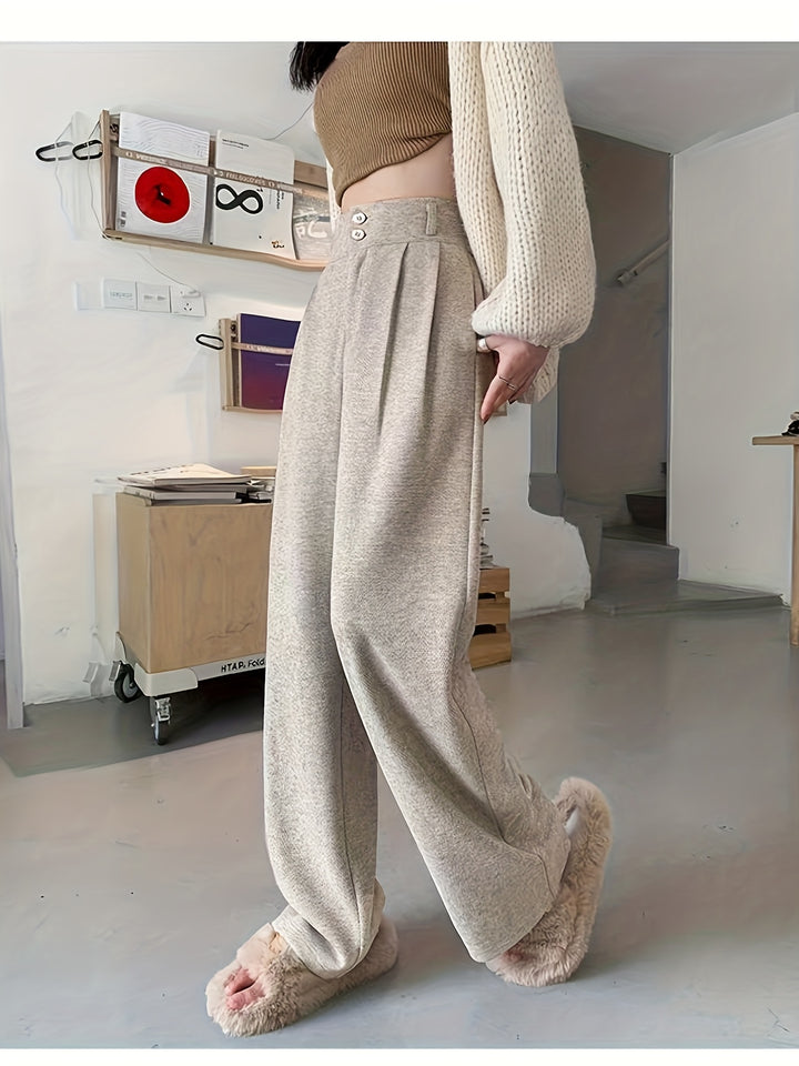 Estella | High-Waisted Wide-Leg Trousers