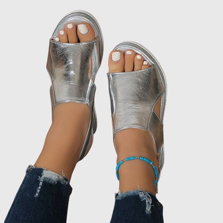 Veronica | Stylish Shiny Orthopedic Sandals