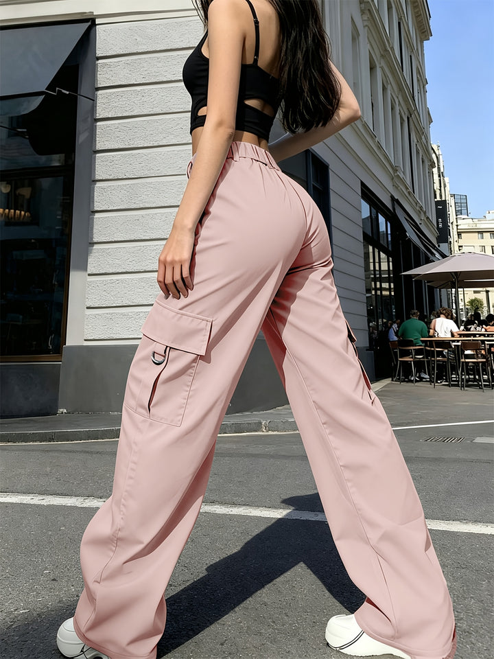 Sadie | High-Waisted Wide-Leg Cargo Trousers