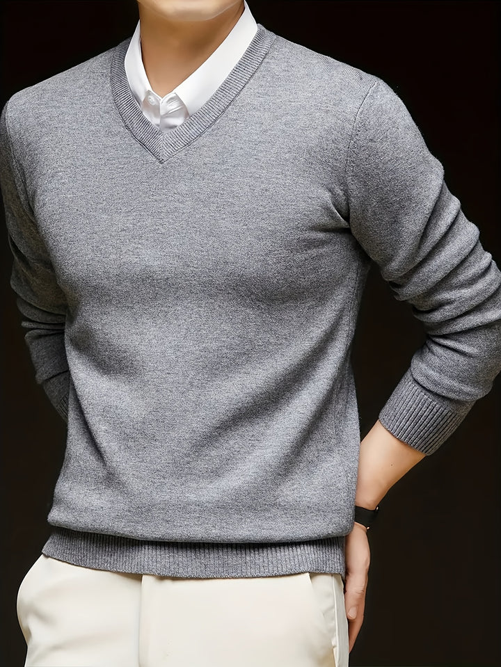 Nigel | Refined V-Neck Jumper