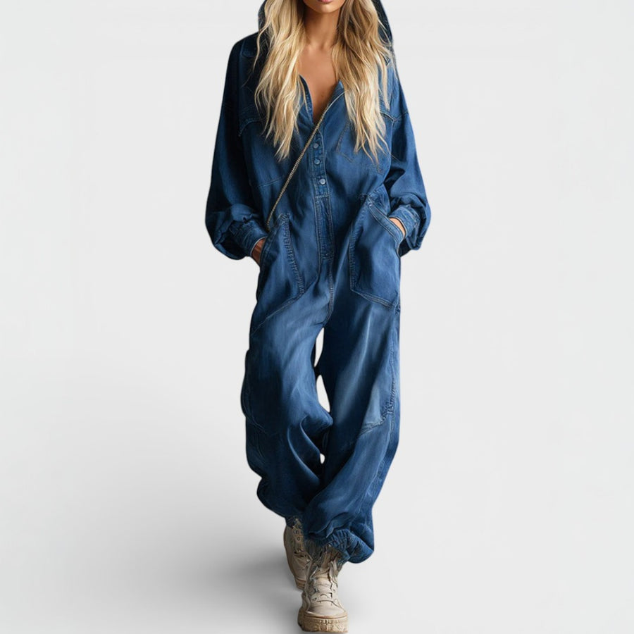 Alice | Long-Sleeve Hoodie Jumpsuit