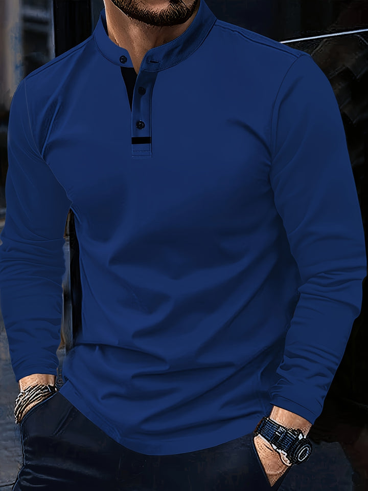 Reginald | Refined Long-Sleeve Henley Shirt
