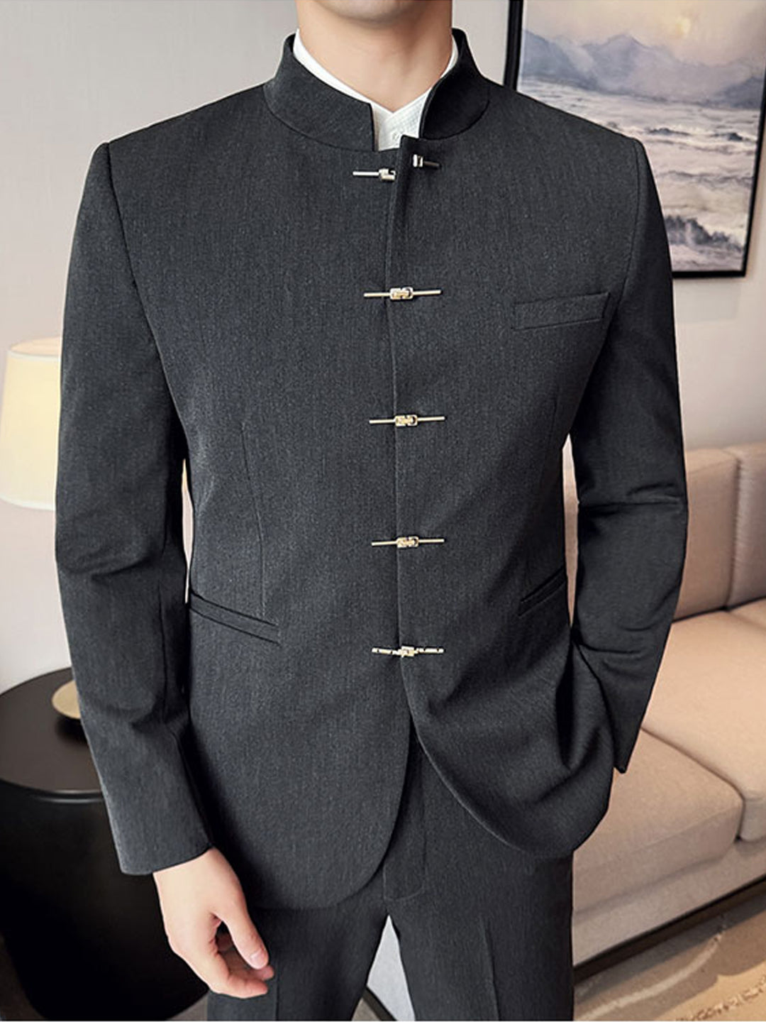 Reid | Refined Stand-Collar Suit Jacket