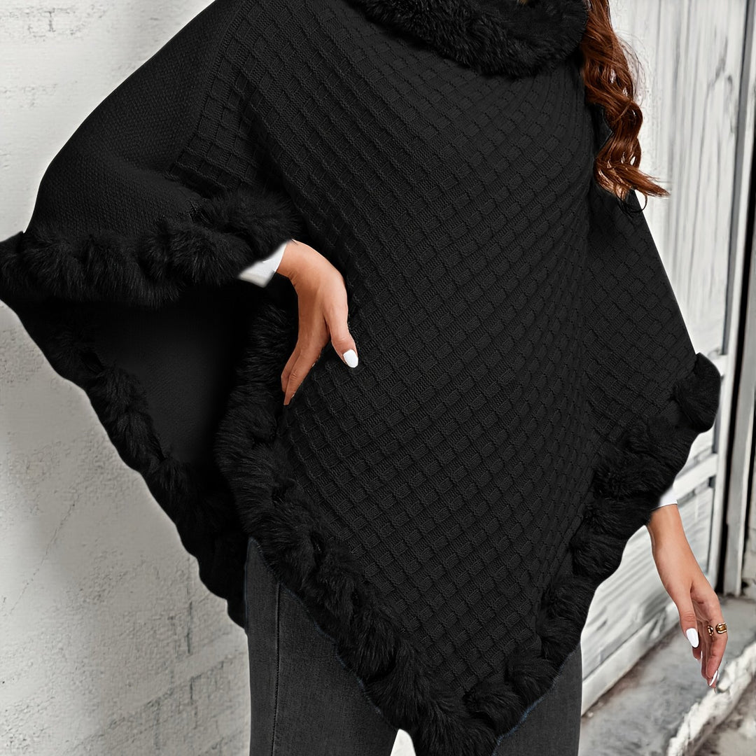 Rosabel | Cosy Fur-Trim Poncho