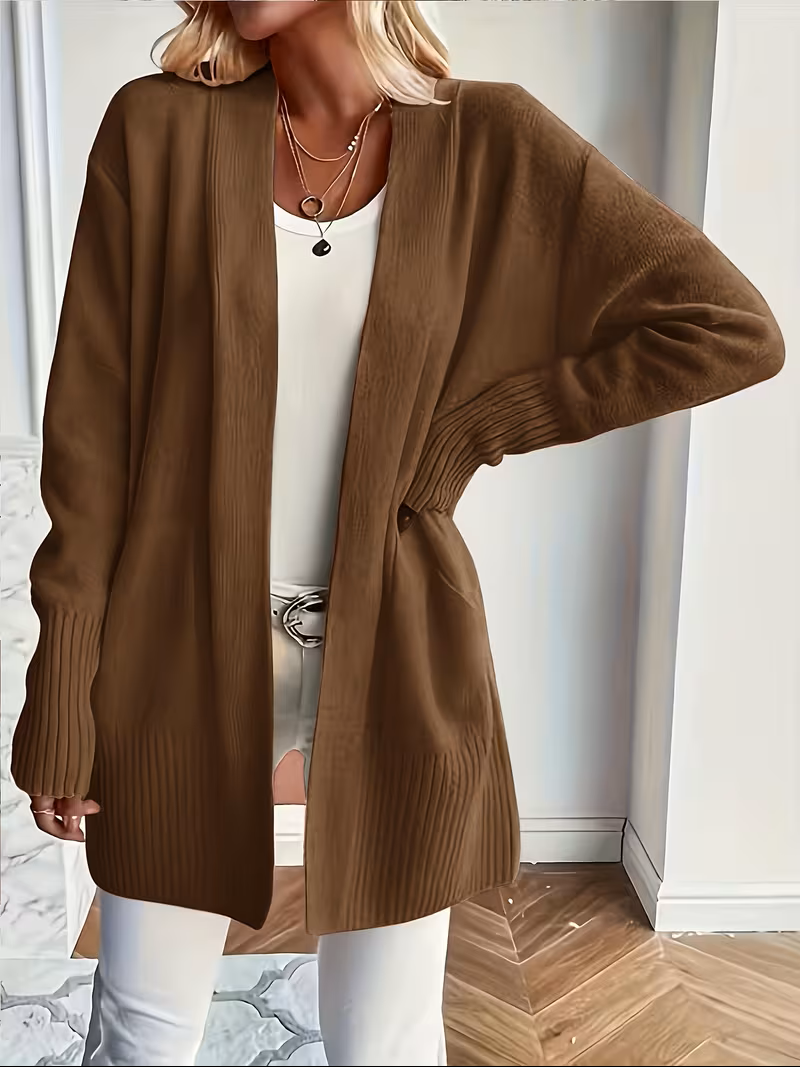 Sabine | Draped Open-Front Cardigan