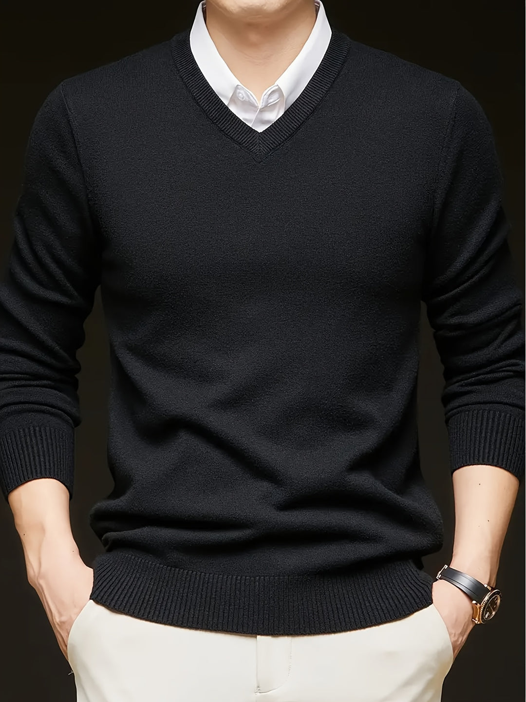Nigel | Refined V-Neck Jumper
