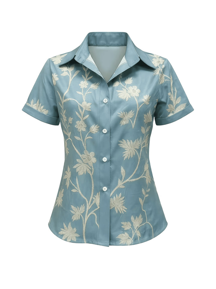 Marjorie | Floral Button-Up Shirt