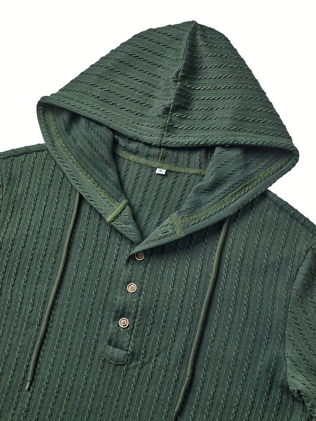 Rafferty | Textured Hooded Henley Shirt