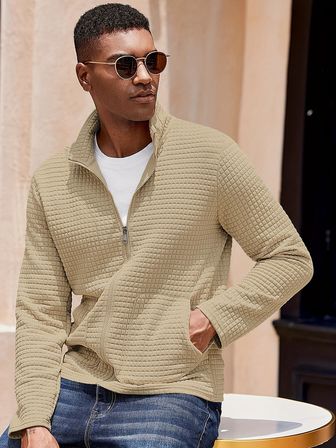 Tobias | Textured Zip-Up Jacket