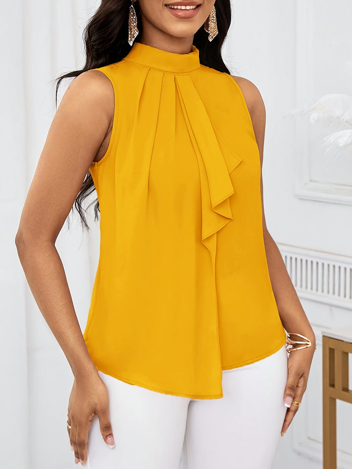 Willa | Bow-Neck Sleeveless Blouse