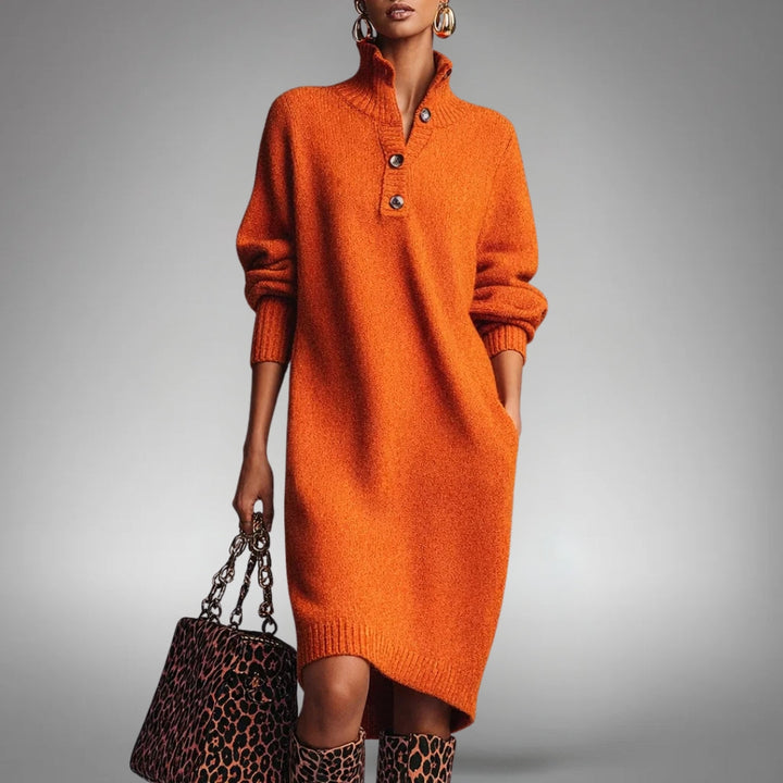 Naomi | Sophisticated High Neck Dress
