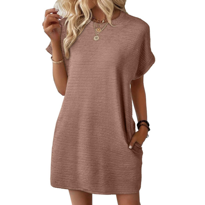 Amelie | Minimalist Round Neck Summer Dress