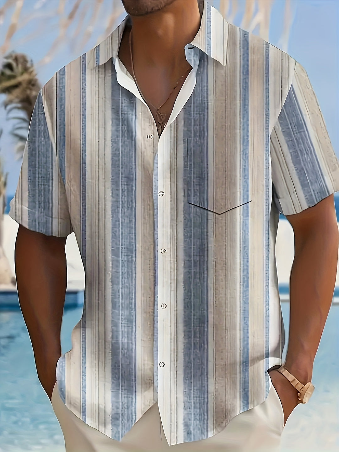Sullivan | Coastal Striped Short Sleeve Shirt