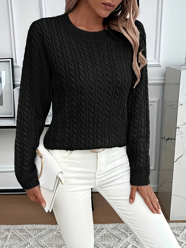 Lorelei | Cable-Knit Round Neck Sweater