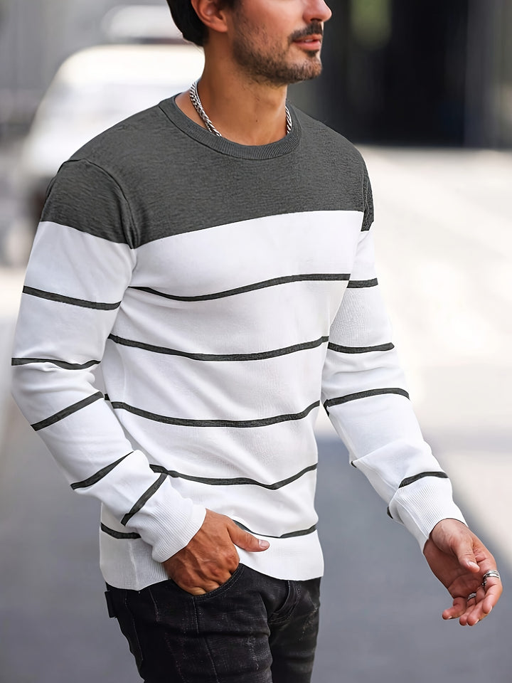 Rory | Colour-Block Striped Pullover