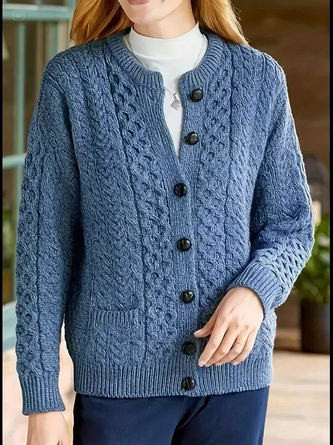 Winifred | Textured Button-Front Cardigan