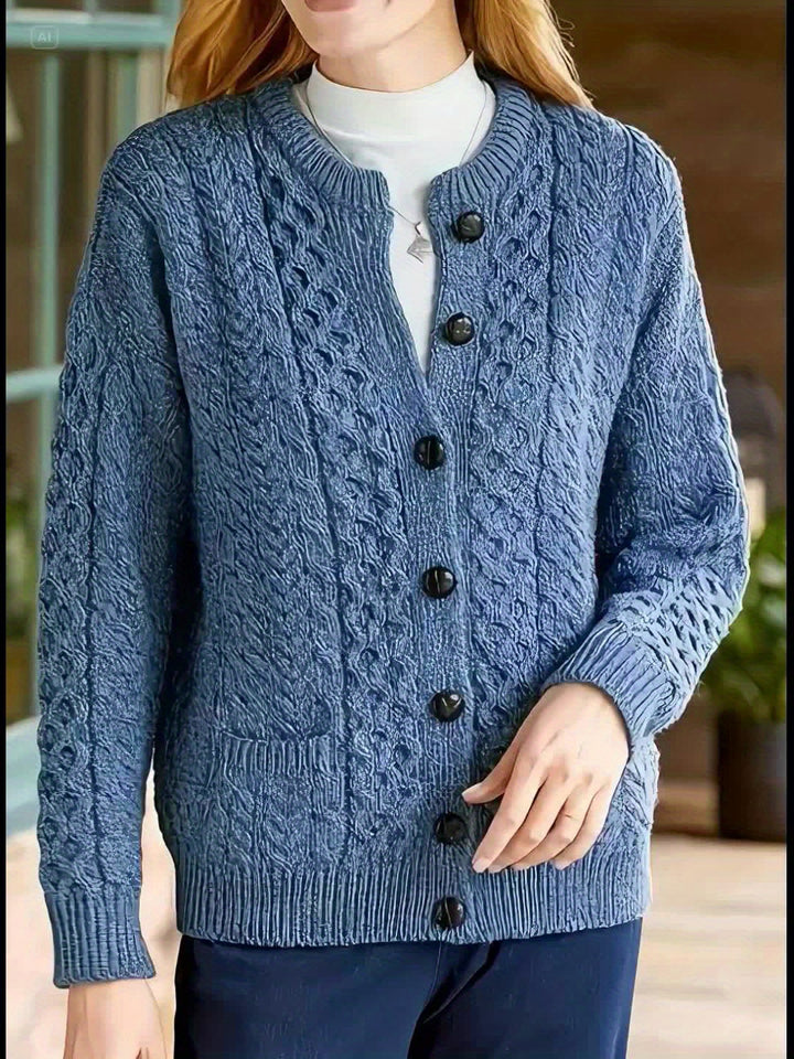 Winifred | Textured Button-Front Cardigan